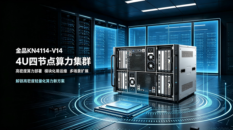 金品KN 4114&mdash;V14｜4U四节点算力集群，解锁高密度轻量化算力新方案      