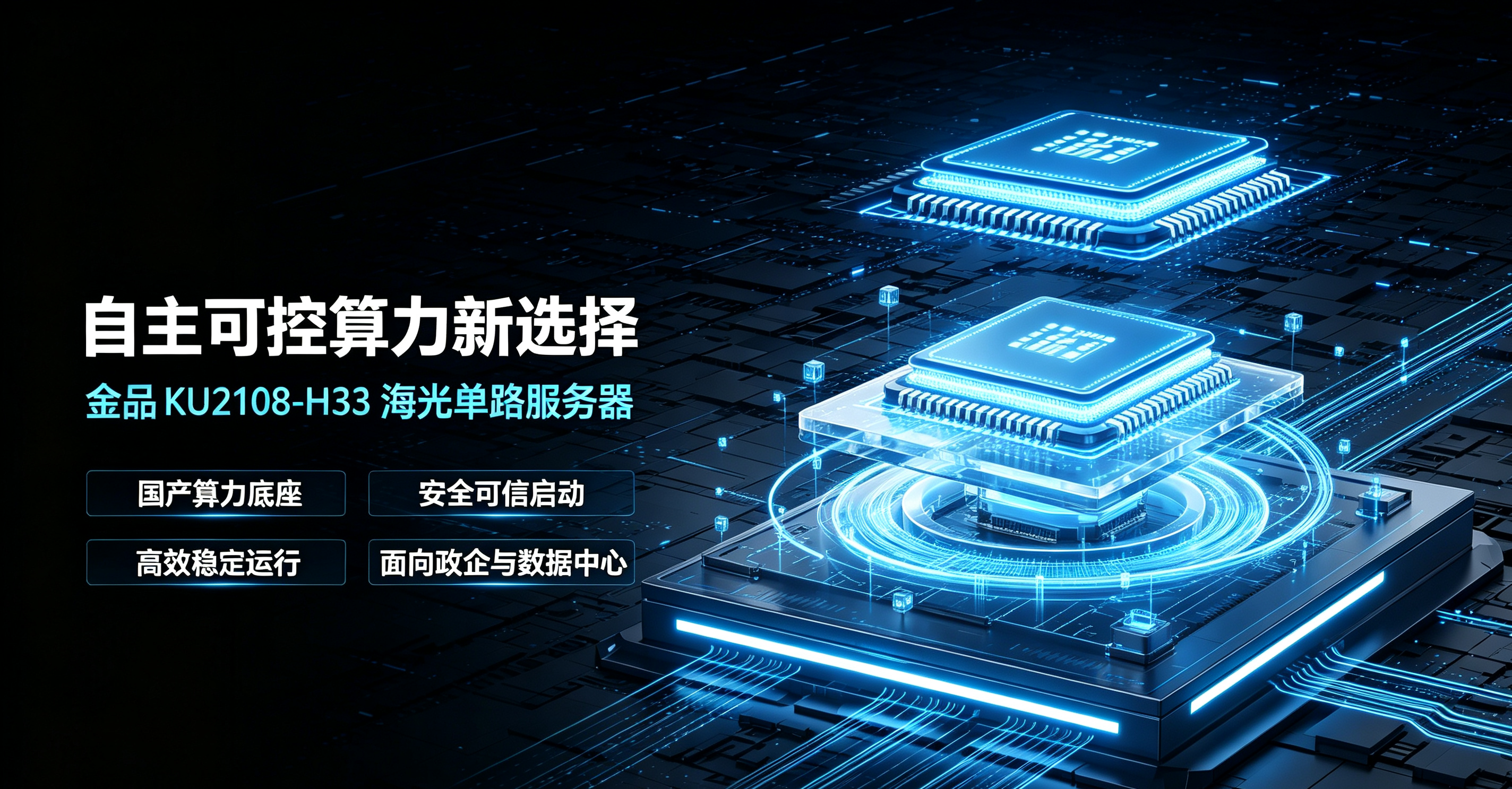 自主可控算力新选择，金品KU2108 H33海光单路服务器